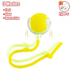 Ballon roulant interactif pour chat couleur jaune – 3 modes de vitesse avec charge Type-C