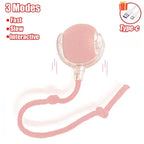 Ballon roulant interactif pour chat couleur rose – 3 modes de vitesse avec queue en corde et charge Type-C
