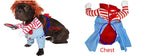 Guide de mesure du costume d’Halloween pour chien, montrant comment mesurer le tour de poitrine pour choisir la bonne taille.