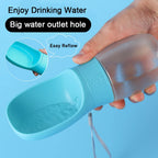 Gourde portable pour chien – grande coupelle d'hydratation avec reflux facile, turquoise

