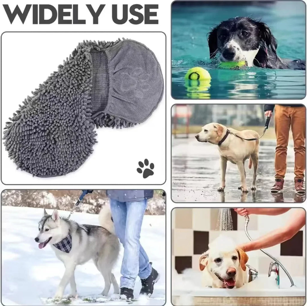 Serviette de Bain Ultra-Absorbante pour Chien & Chat
