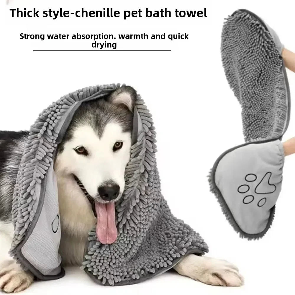Serviette de Bain Ultra-Absorbante pour Chien & Chat