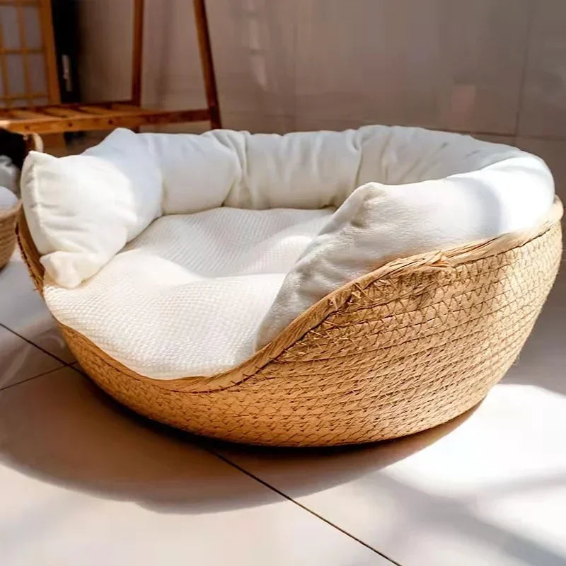 Panier Douillet Tressé – Coussin Amovible