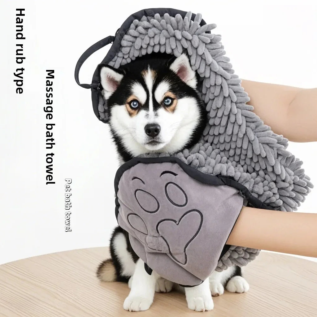 Serviette de Bain Ultra-Absorbante pour Chien & Chat