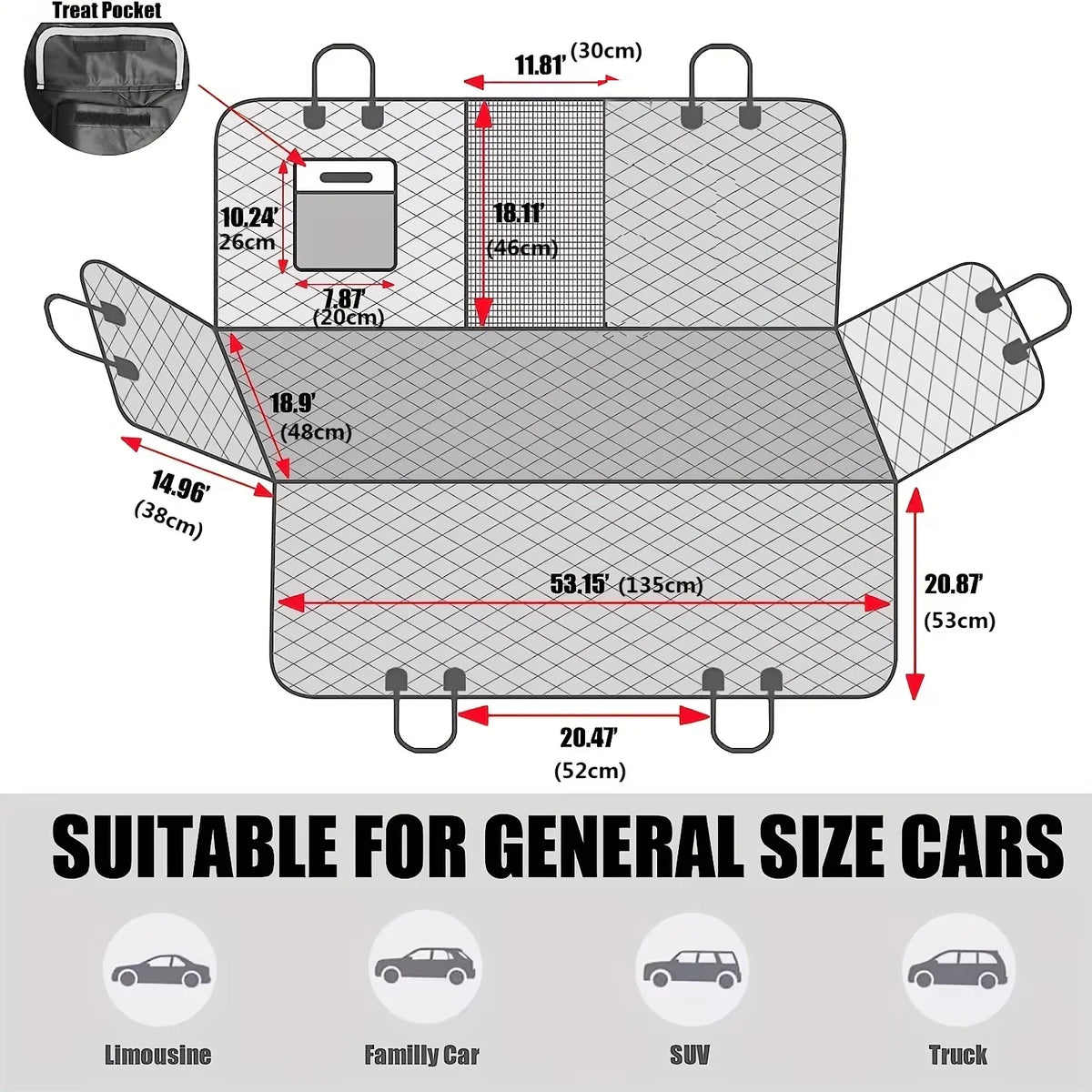 Housse de Siège Arrière Voiture pour Chien — Protection Imperméable