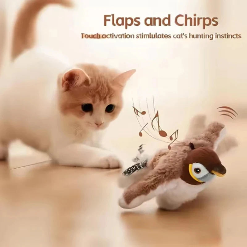 Jouet Oiseau Interactif pour Chat – Électrique Rechargeable