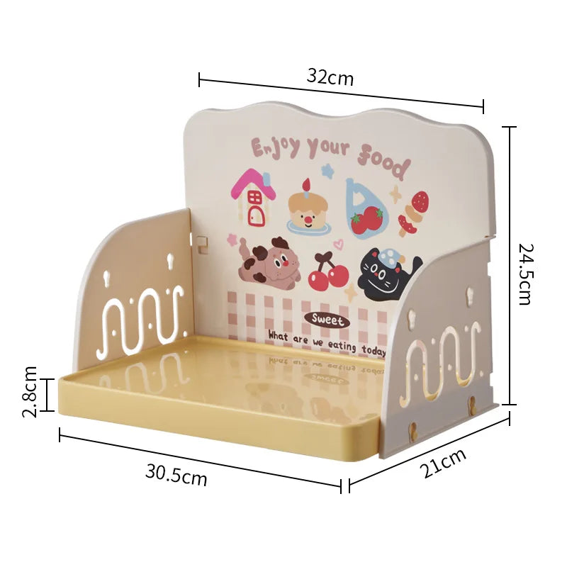 Dimensions support gamelle surélevé jaune – 32 cm de large, 24,5 cm de haut, base antidérapante 30,5×21 cm