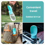 Gourde portable pour chien – utilisation en randonnée, sac à dos et porte-gobelet voiture